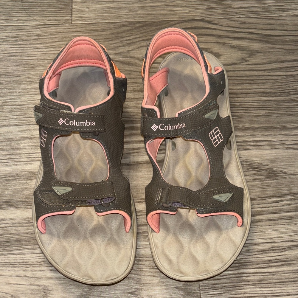 Columbia Brown and Pink Open-Toe Sport Sandals